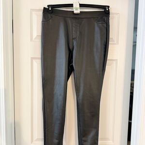 Philosophy Republic clothing Faux Leather black straight leg leggings size L